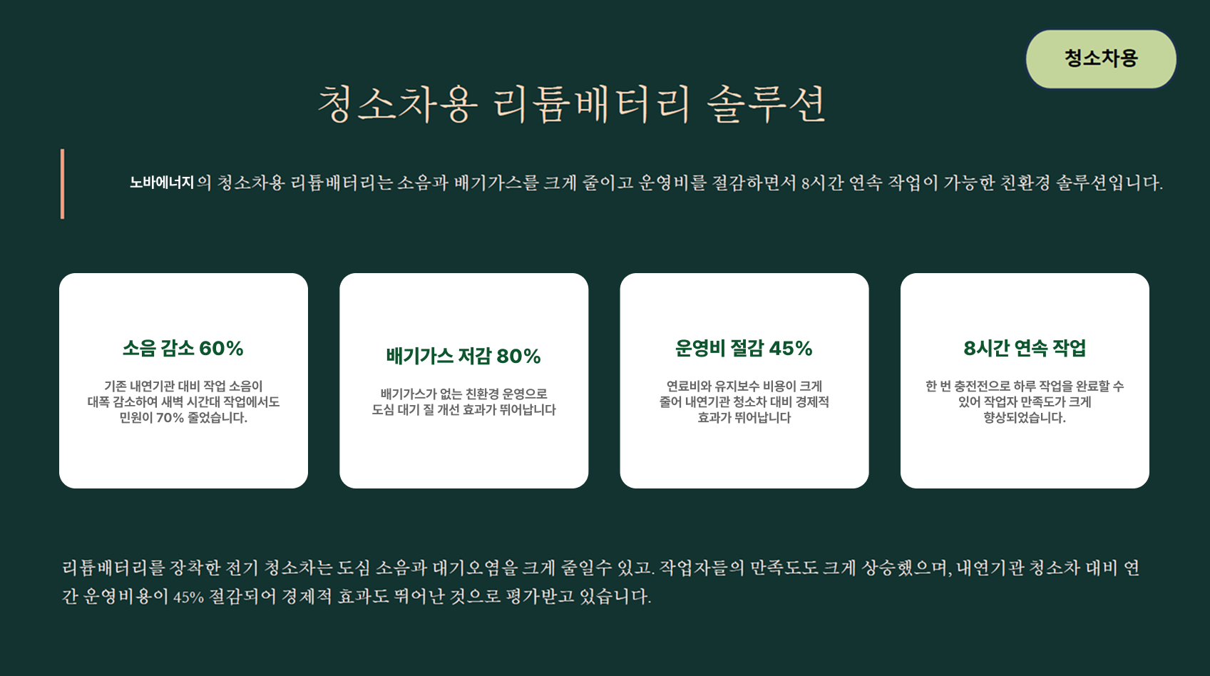 골프카트용 데이터시트